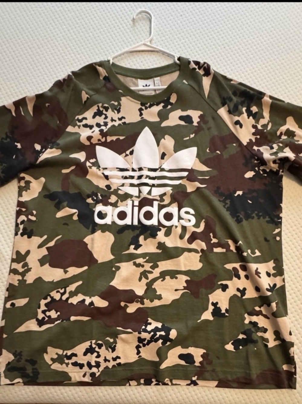 NEW Adidas MENS XXL Camo Trefoil Tee - Olive, Brown, Tan